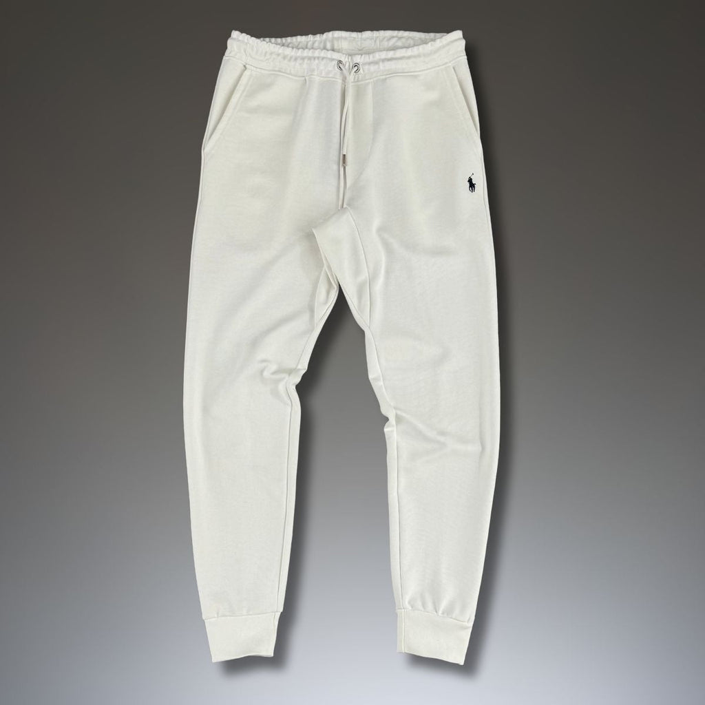Męskie spodnie joggery Ralph Lauren, białe. Jakość premium