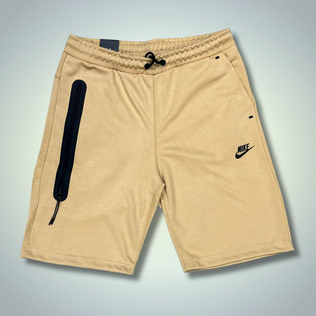 Męskie spodenki Nike Tech Fleece, beżowe. Model 2024. Jakość premium