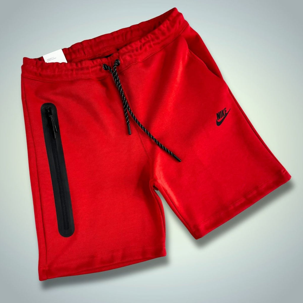 Męskie spodenki Nike Tech Fleece, czerwone. Model 2024. Jakość premium
