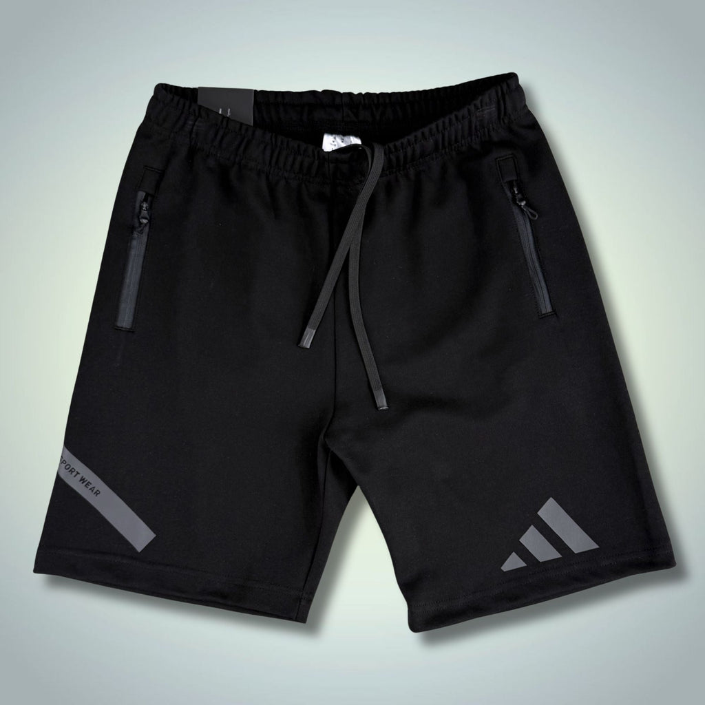 Adidas Z.N.E. męskie sportowe krótkie spodenki, czarne, grafitowe logo. Premium jakość