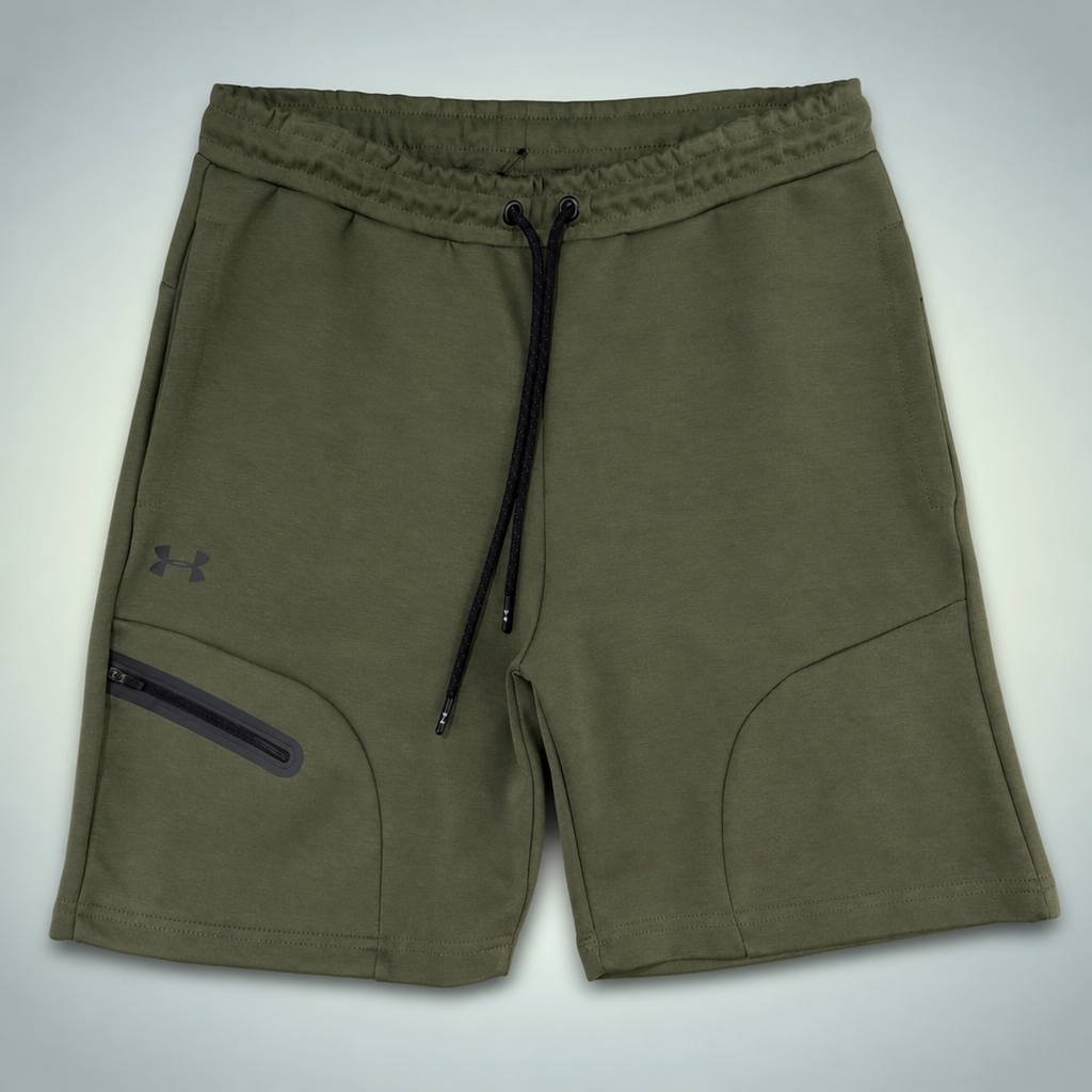 Under Armour Fleece męskie spodenki sportowe, oliwkowy. Premium jakość