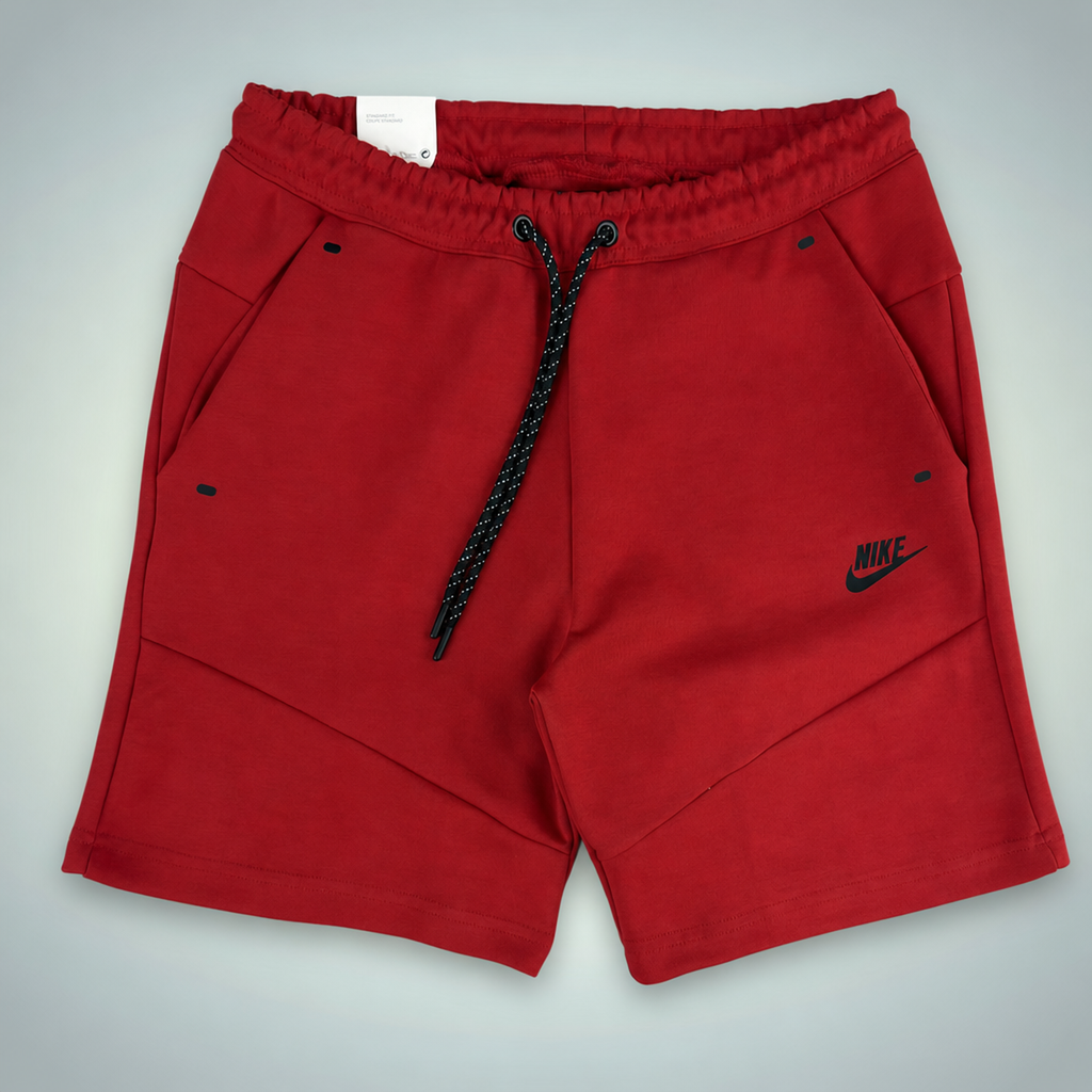 Nike Tech Fleece męskie spodenki sportowe, Czerwony. Premium jakość