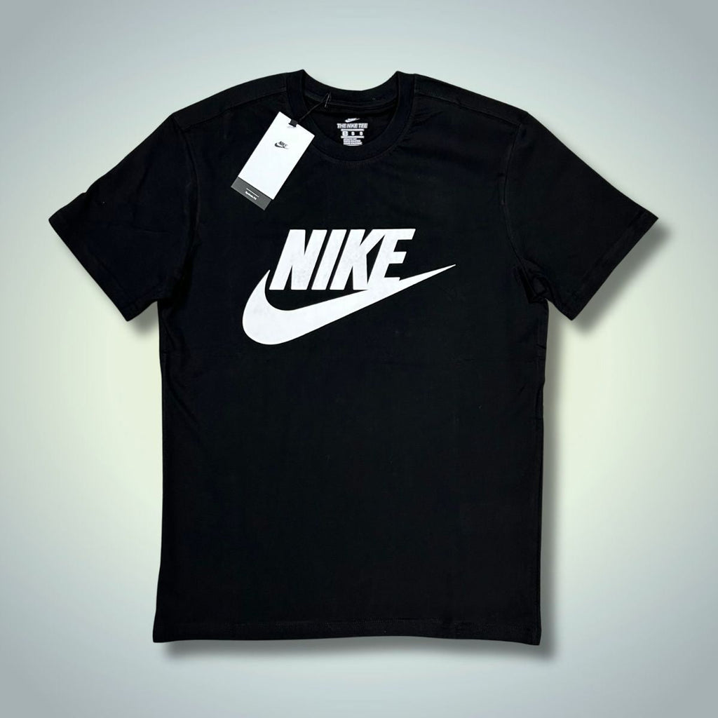Męcka koszulka Nike, czarny, białe logo. Premium jakość