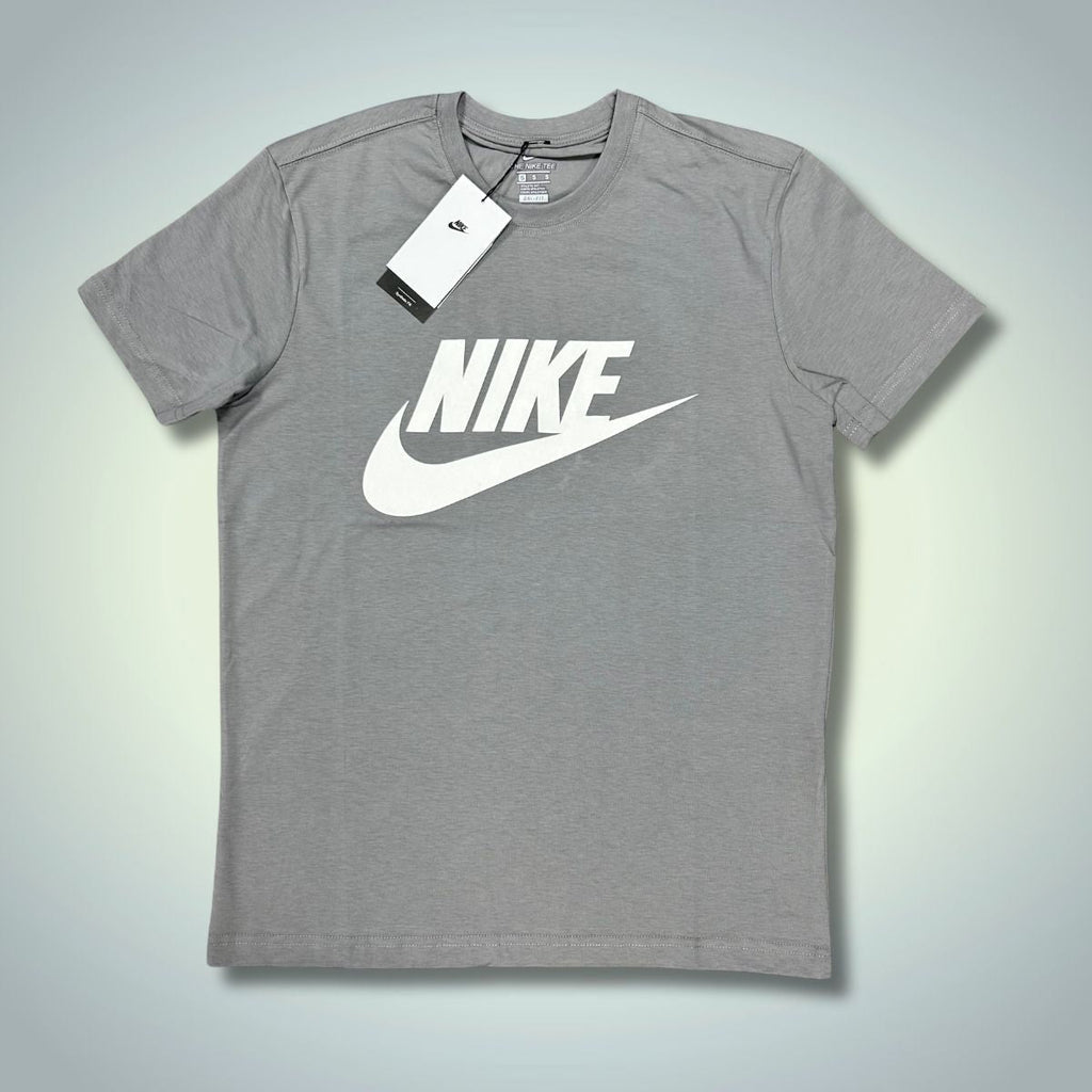 Koszulka męska Nike, szary, białe logo. Premium jakość