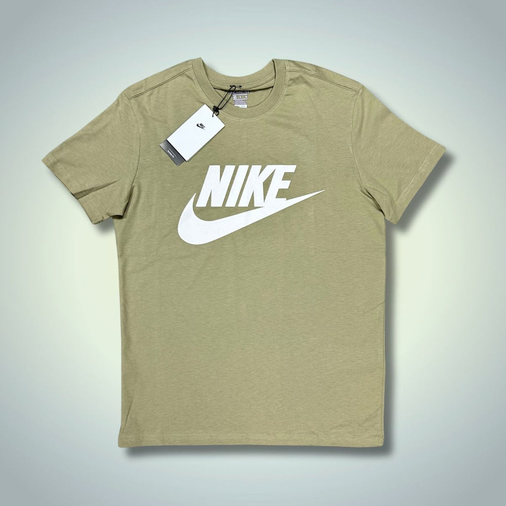 Koszulka męska Nike, oliwkowa zieleń, białe logo. Premium jakość