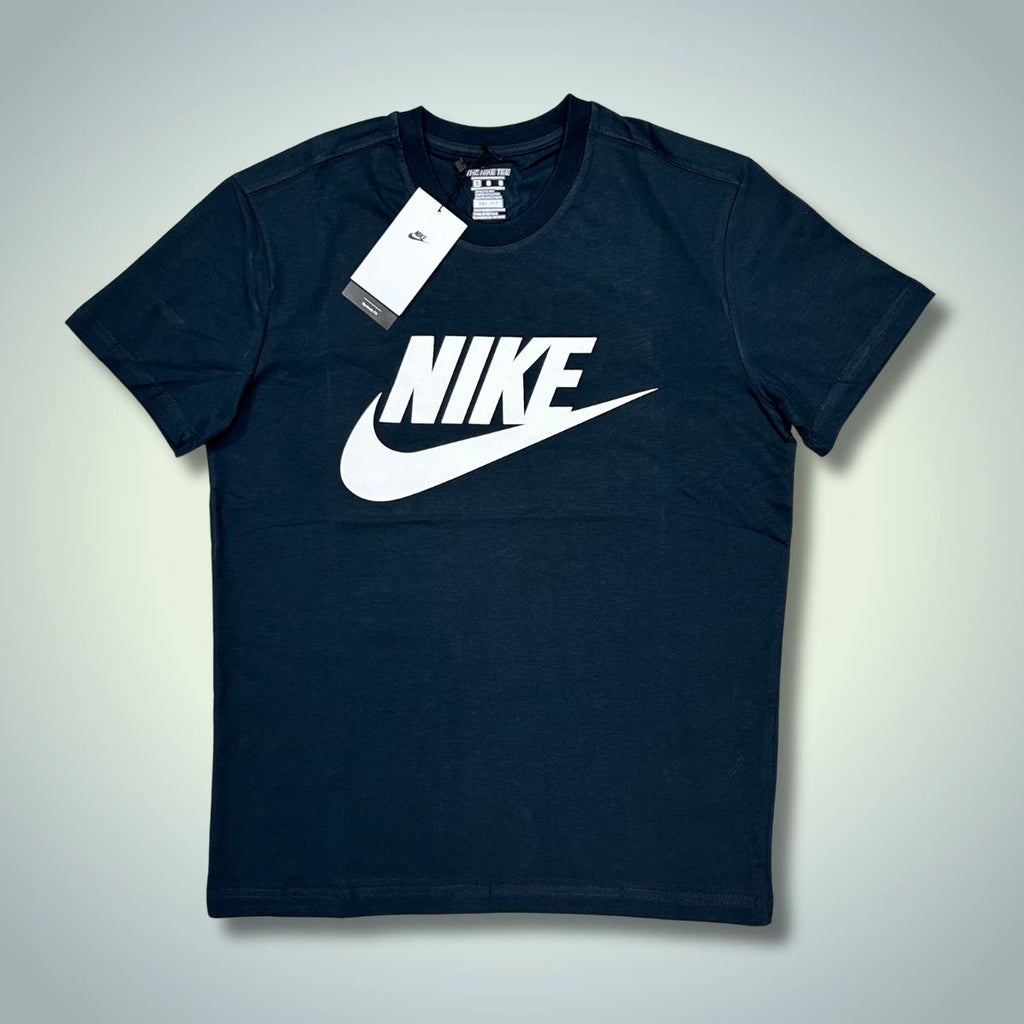 Koszulka męska Nike, granatowy, białe logo. Jakość premium