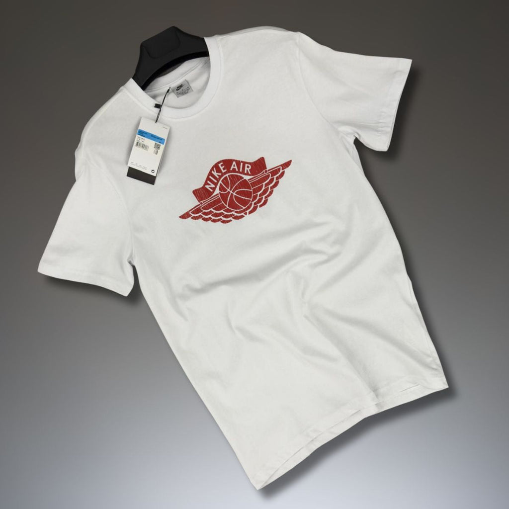 Koszulka męska Nike, czerwone logo, biała. Jakość premium