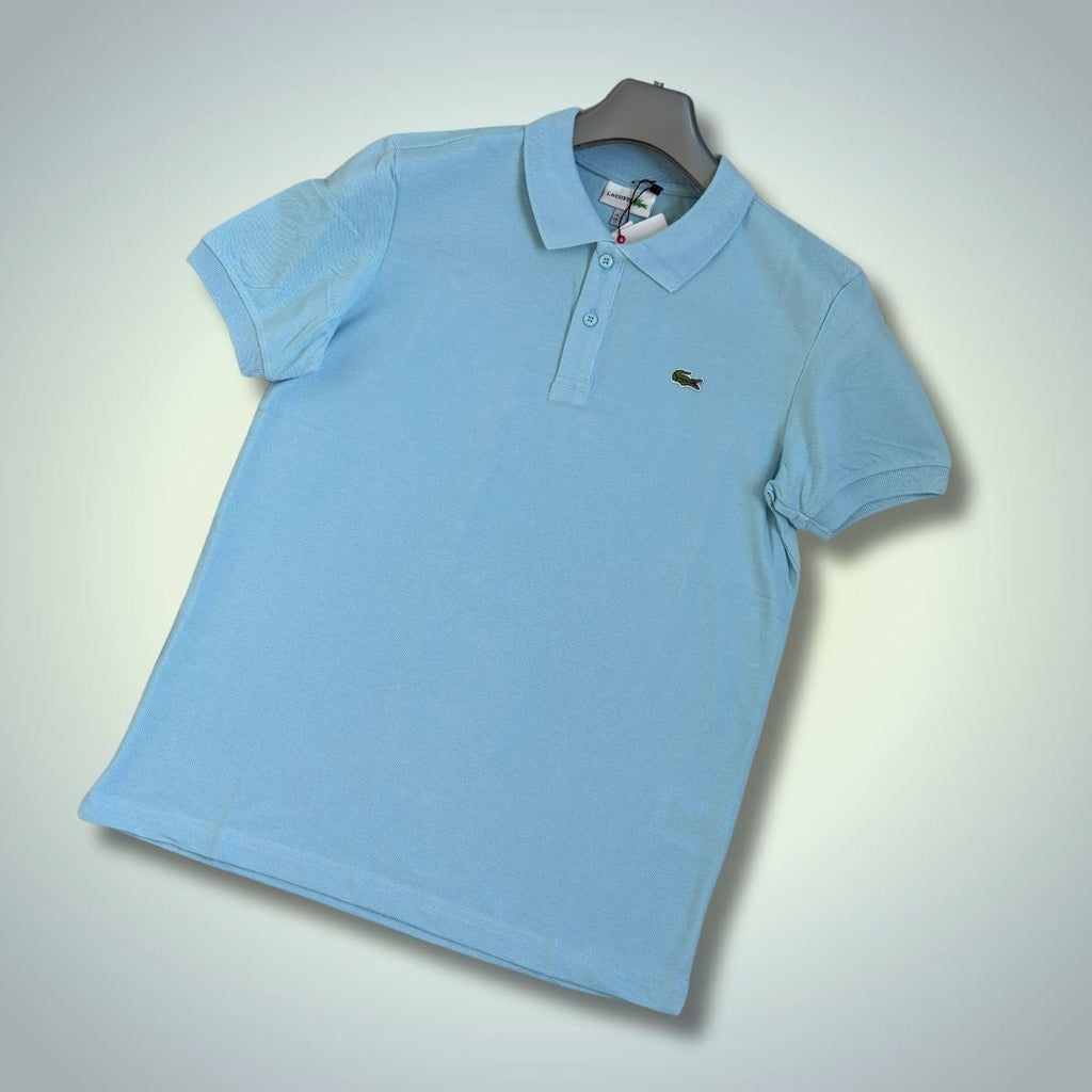 Koszulka polo męska Lacoste, jasnoniebieska. Jakość premium