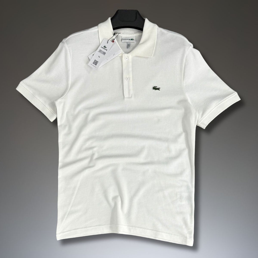 Męska koszulka polo Lacoste, biała. Jakość premium