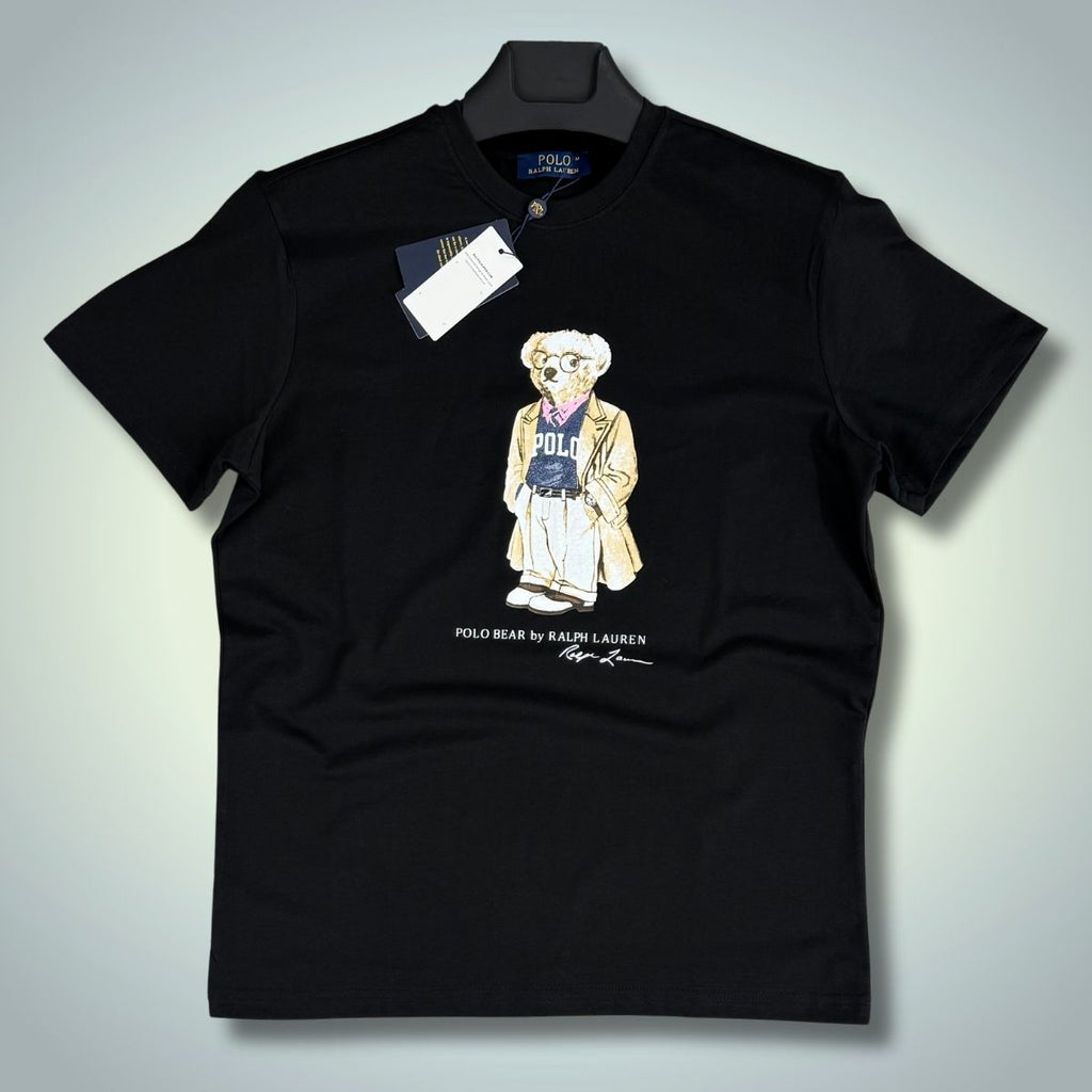 Koszulka męska Ralph Lauren, college bear, czarna. Jakość premium