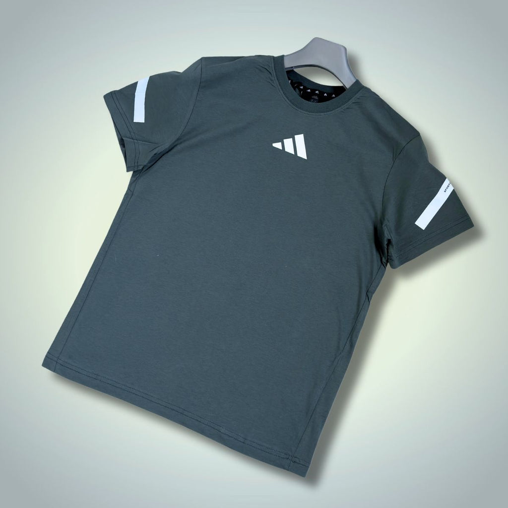 Adidas męska koszulka, szałwiowa zieleń. Model 2025. Premium jakość