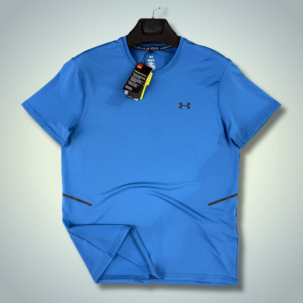 Męska sportowa niebieska koszulka Under Armour. Premium jakość
