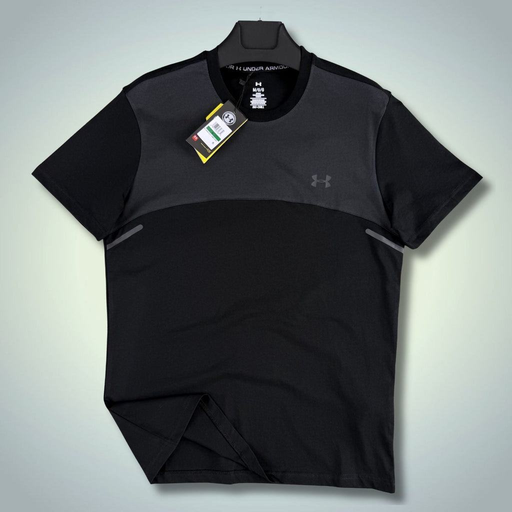 Męska czarno-grafitowa koszulka Under Armour. Premium jakość