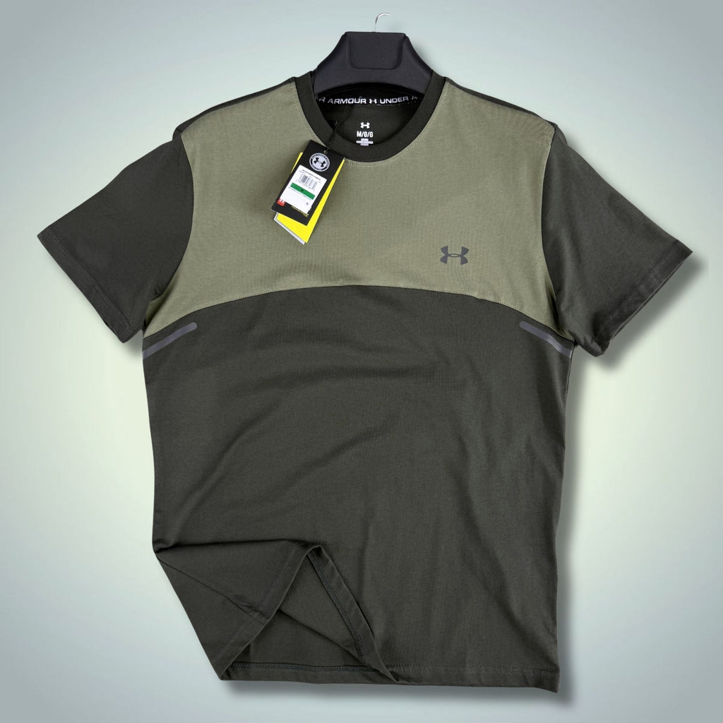Męska oliwkowo zielona koszulka Under Armour. Premium jakość