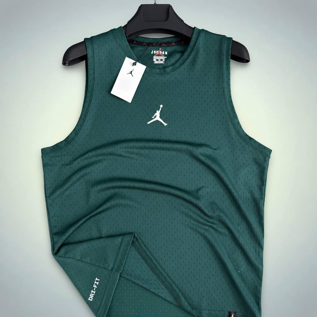 Air Jordan męska koszulka bez rękawów, zielony. Premium jakość