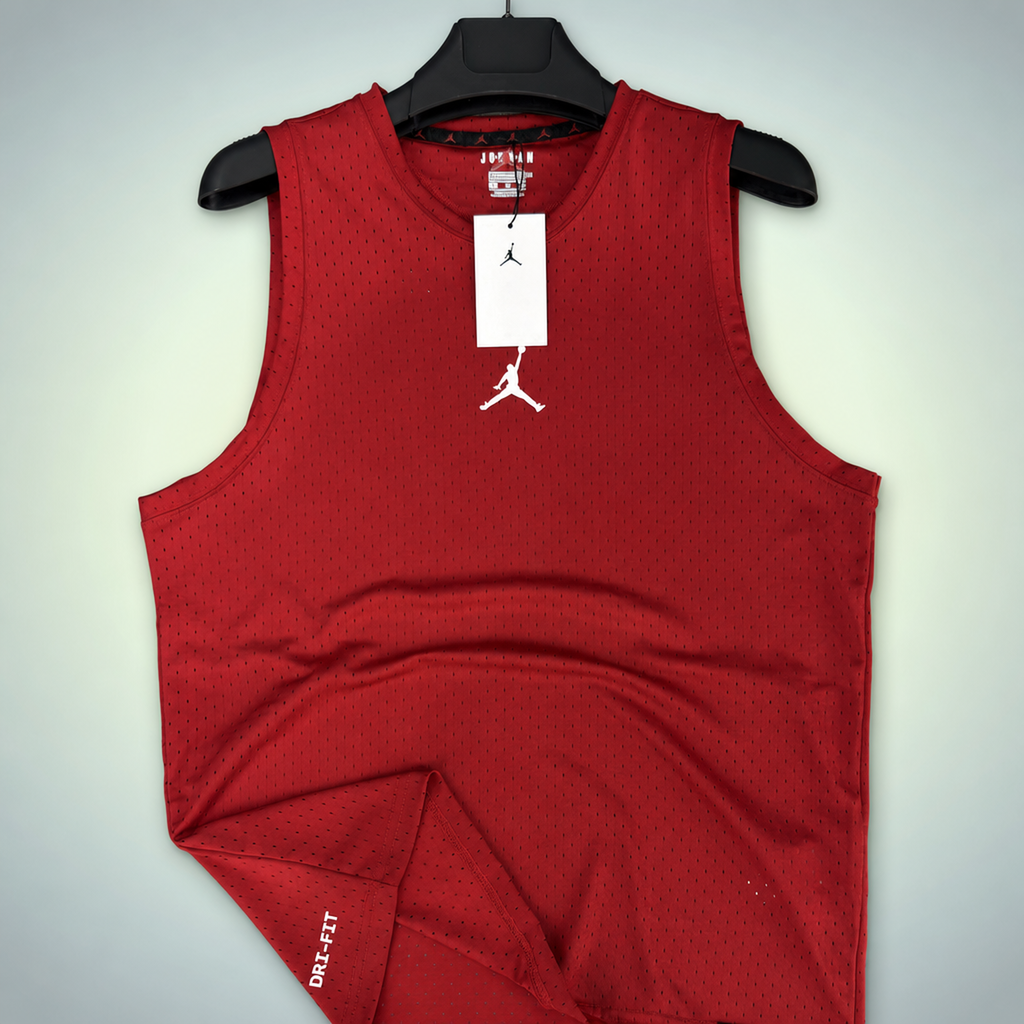 Air Jordan męska koszulka bez rękawów, Czerwony. Premium jakość