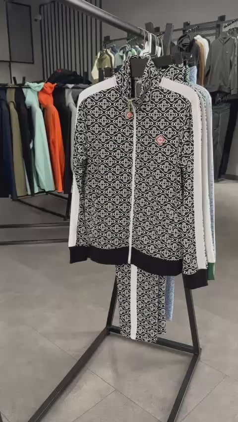 Dres męski Casablanca, Jacquard Monogram, zielony. Jakość premium