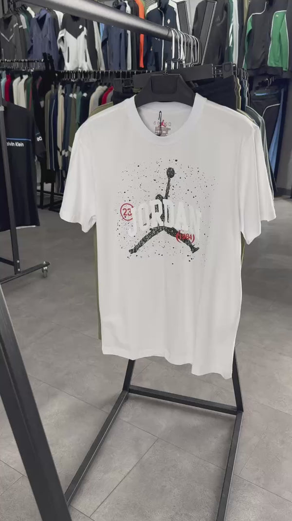 Komplet męski Jordan z szortami, biało-czarny. Jakość premium