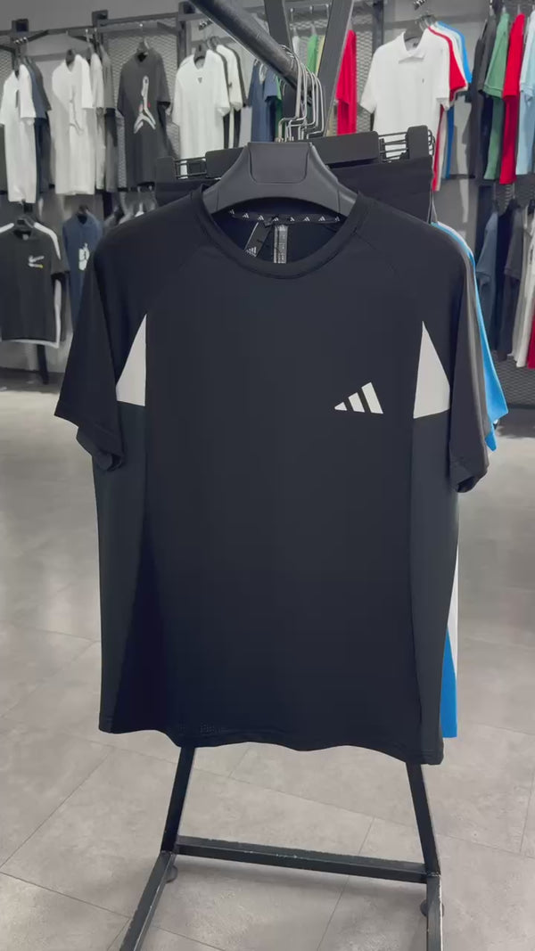 Komplet sportowy męski Adidas z szortami, Czarny. Jakość premium