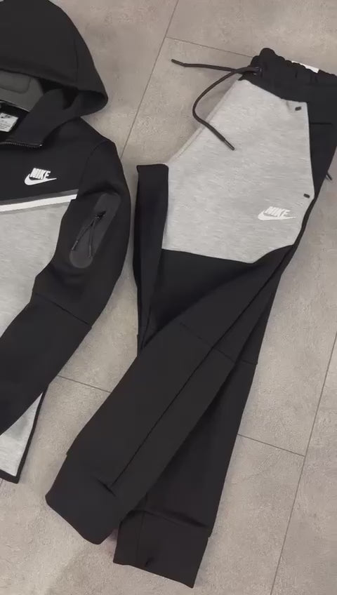 Nike Tech Fleece dziecięcy dres, czarno-szary. Premium jakość
