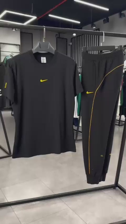 Komplet letni męski Nike Nocta, czarny. Jakość premium