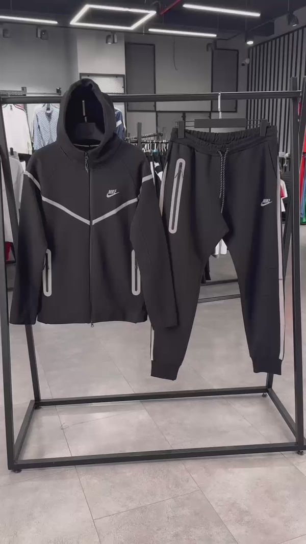 Dres męski Nike Tech Fleece, odblaskowy, czarny. Jakość premium