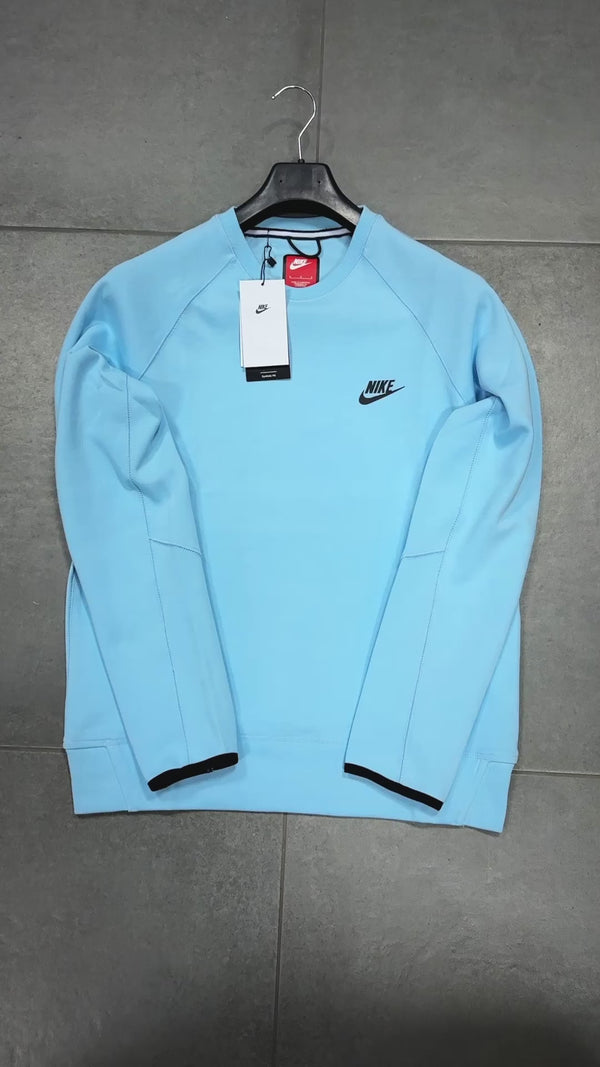 Bluza Nike Tech Fleece, "Men's crew", kolor jasnoniebieski. Najwyższej jakości
