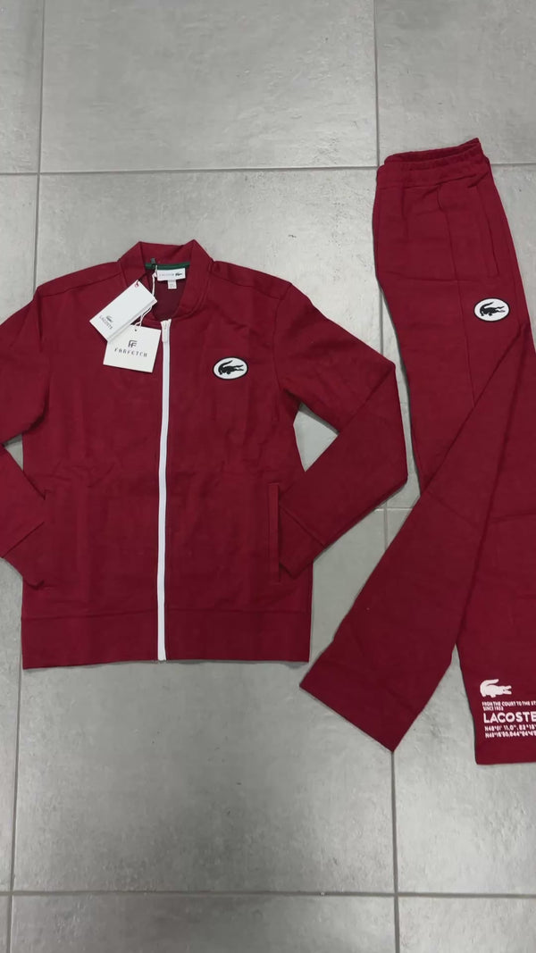 Dres męski Lacoste, bordowy. Jakość premium