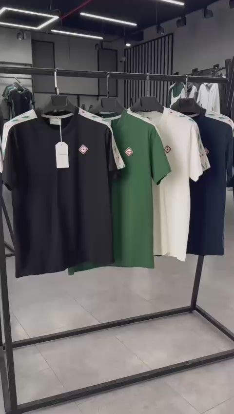 Komplet letni męski Casablanca, granatowy. Jakość premium