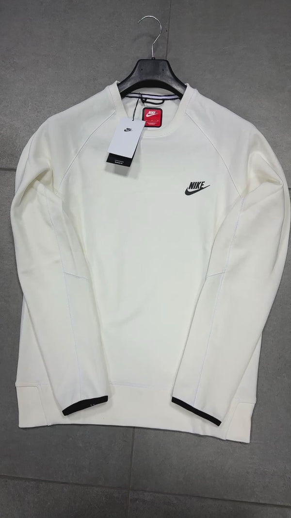Bluza Nike Tech Fleece, "Men's crew", biała. Najwyższej jakości
