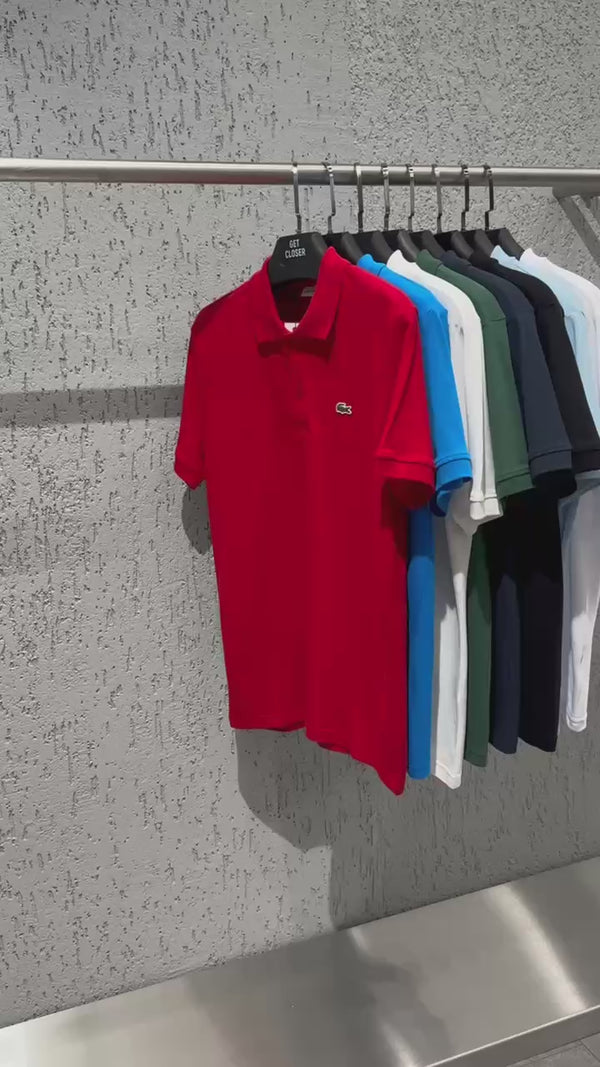 Męska koszulka polo Lacoste, biała. Jakość premium