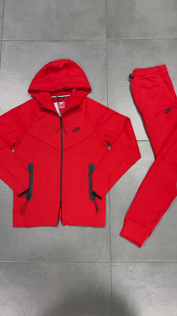 Dres męski Nike Tech Fleece, czerwony. Model 2023. Jakość premium