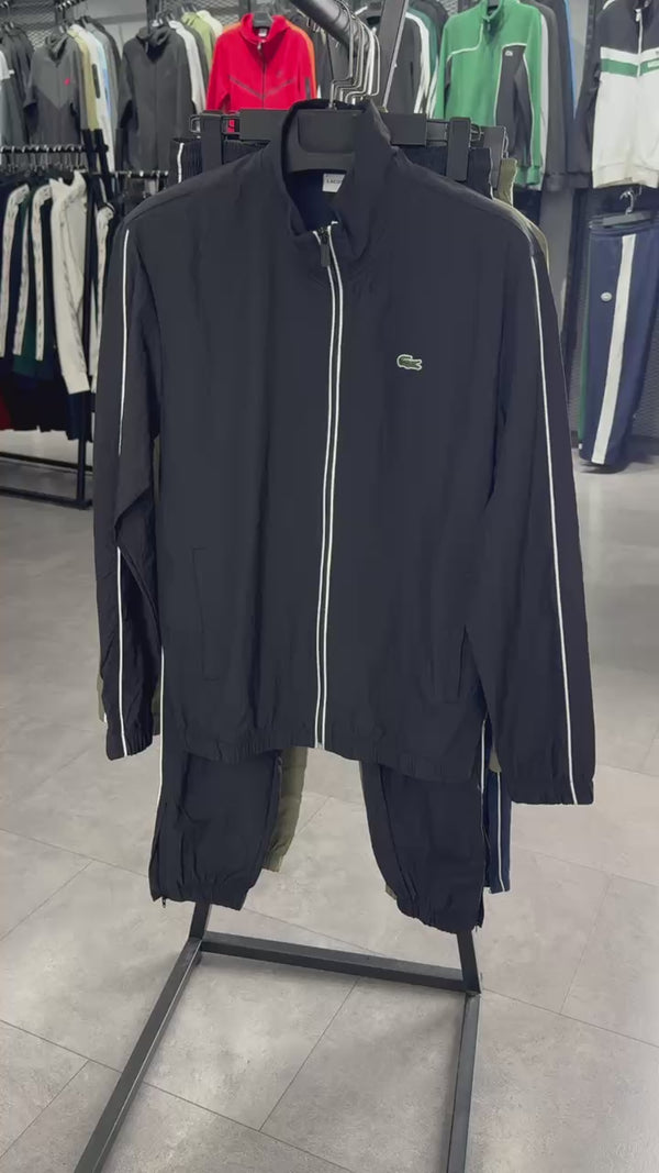 Męski tkany dres Lacoste, granatowy. Jakość premium