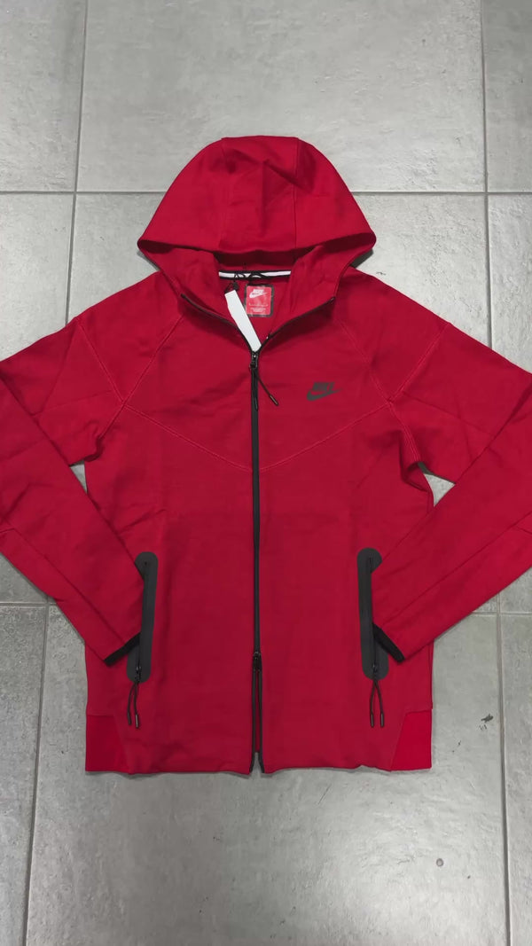 Bluza męska Nike Tech Fleece, czerwona. Model 2023. Jakość premium