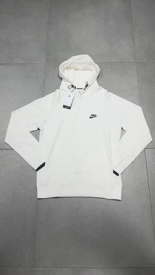 Męska bluza z kapturem Nike Tech Fleece, biała. Najwyższa jakość